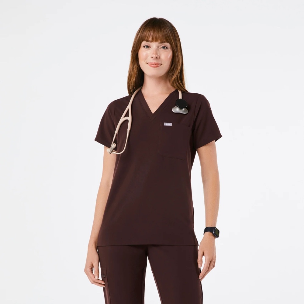 💊Figs Espresso Scrub Set: L Catarina Top & L HW Dowa Pant, Regular Length